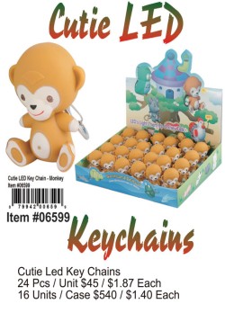 Cutie LED Keychain-Monkey